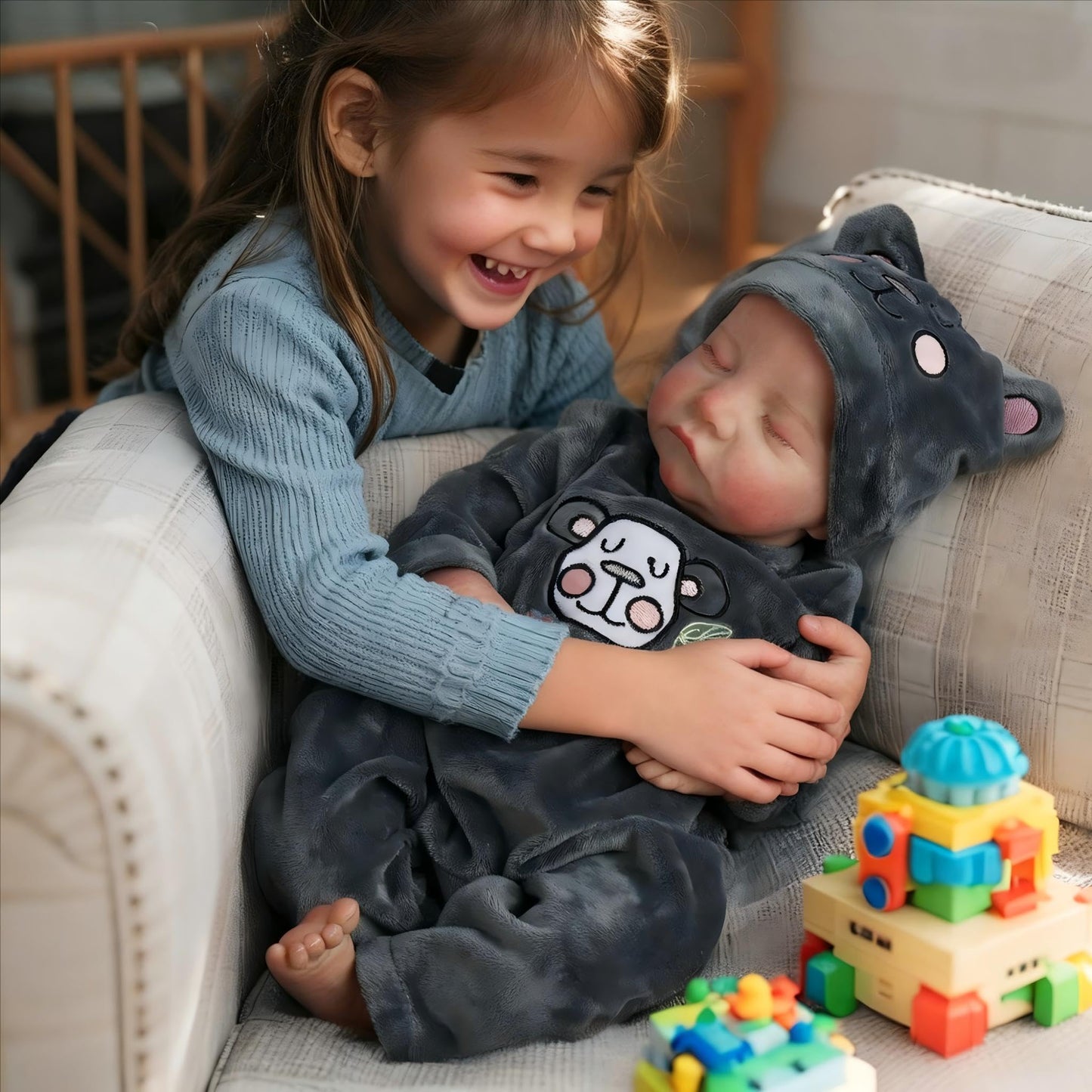 DAYOFF KIDS Reborn 18-Inch Realistic Vinyl Baby Doll – Sleeping Pose, Full Vinyl Body, For Kids 3+