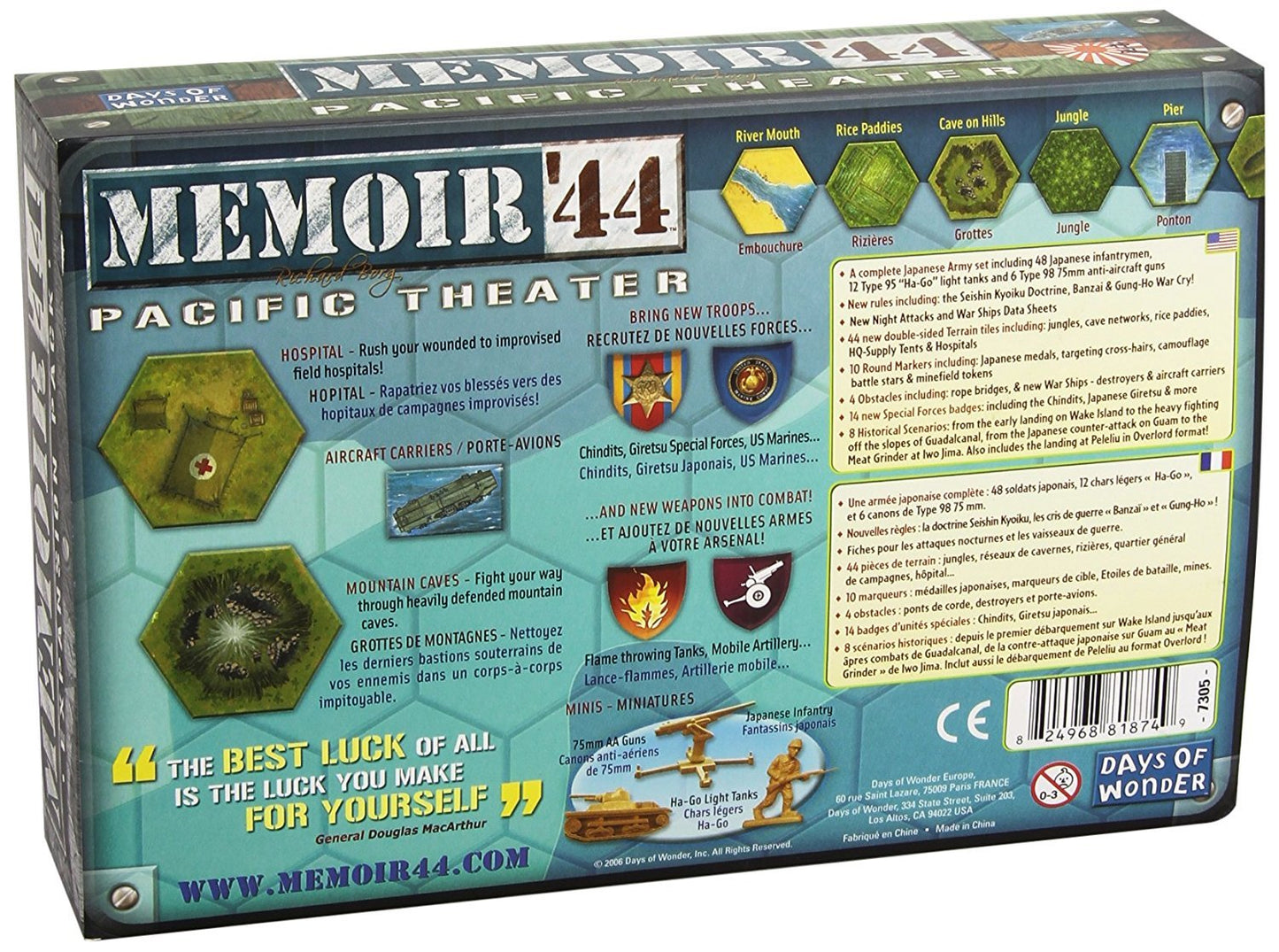 Days of Wonder Memoir '44 Pacific Theatre Expansion – New Units, Terrains & Rules