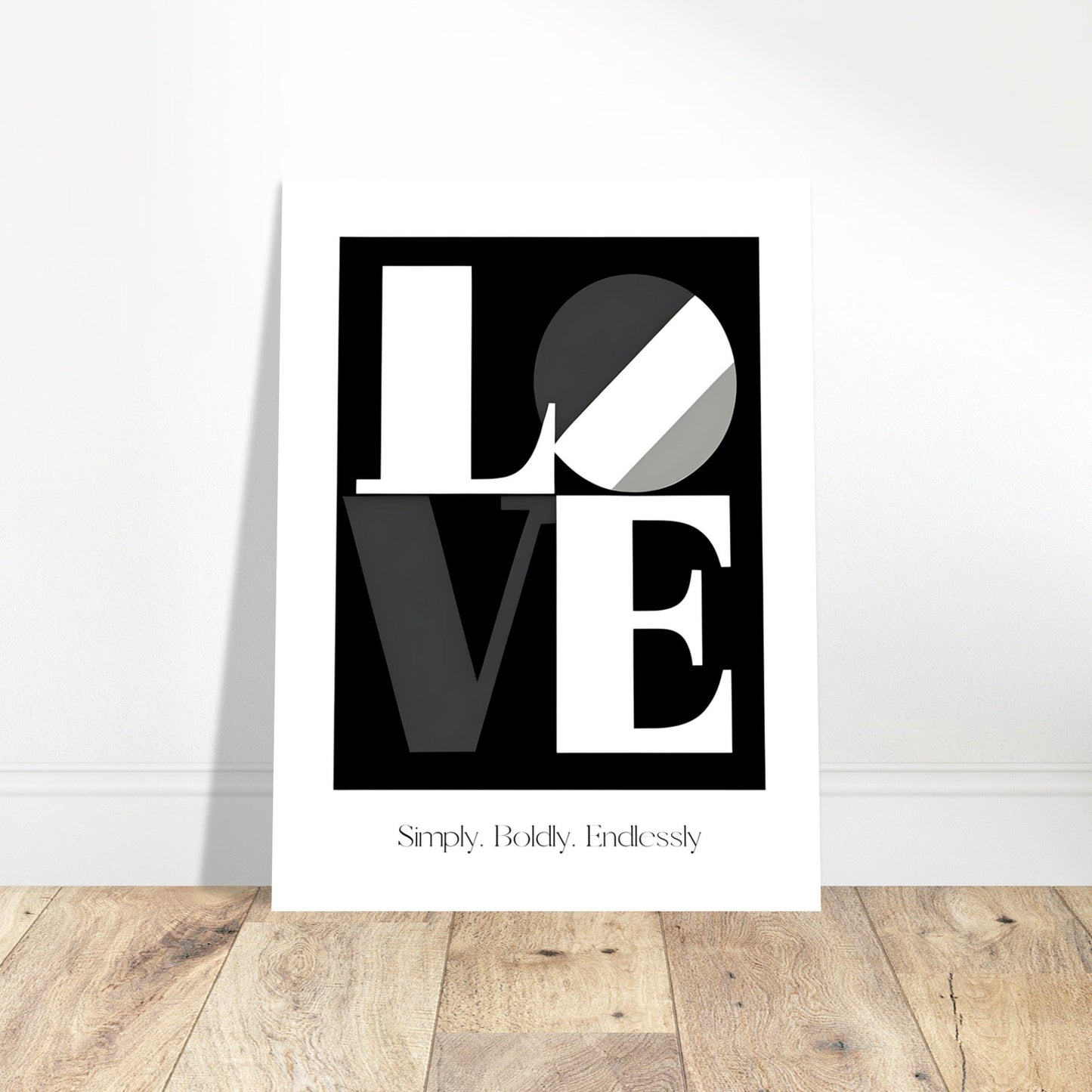 Minimalist Bold Black and White LOVE Poster