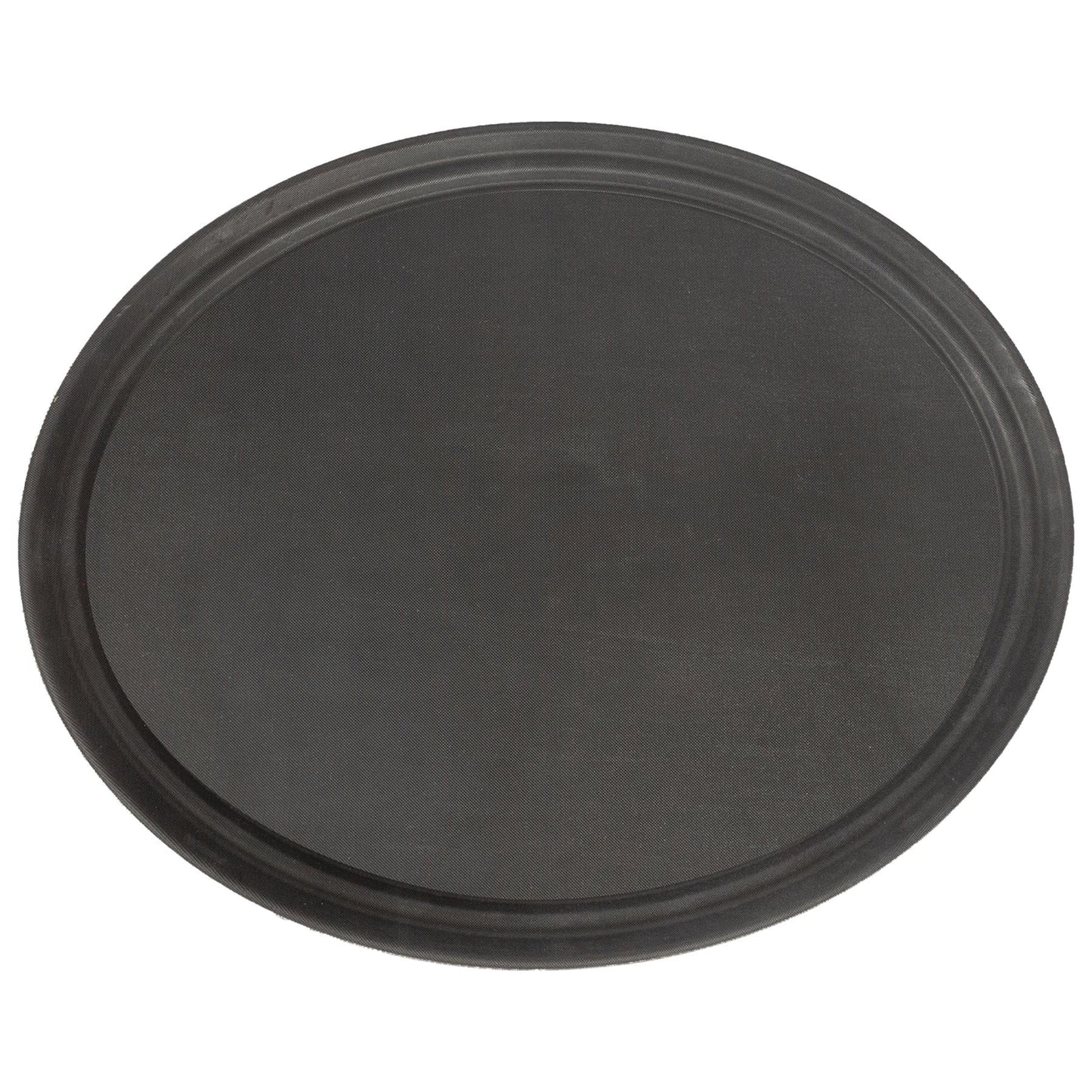 Black 68.5cm x 56cm Oval Non-Slip Serving Tray