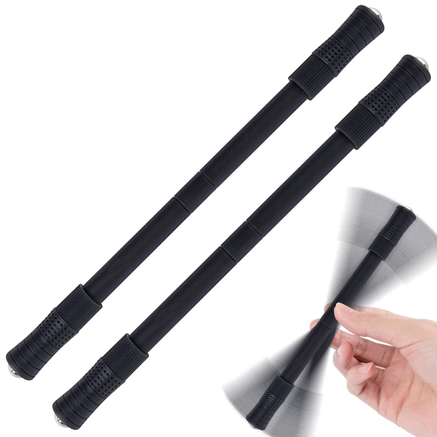 DBlosp Spinning Pen 2-Pack Black – Focus & Stress Relief & Tricks Tutorial