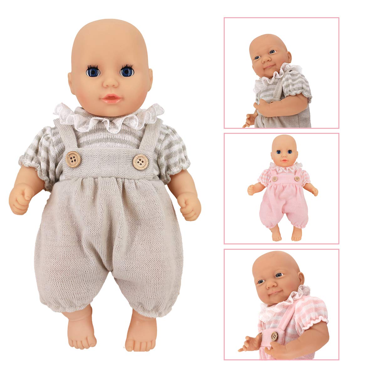 DC-BEAUTIFUL 6-Set Doll Clothes for 14-18 Inch Dolls – Dress, Hat, Socks & 14-Pc Outfit Pack
