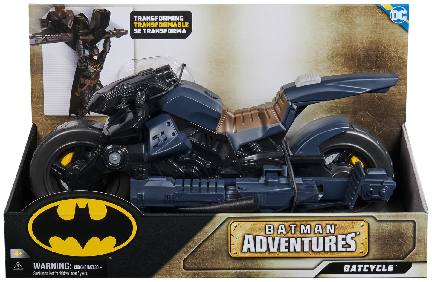 DC Comics Batman Adventures Batcycle: 2-in-1 Transforming Vehicle for 12-Inch Figures