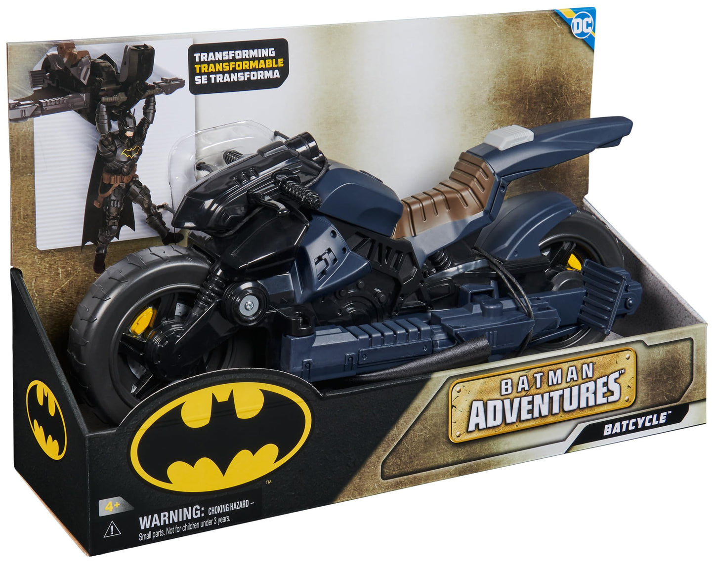 DC Comics Batman Adventures Batcycle: 2-in-1 Transforming Vehicle for 12-Inch Figures