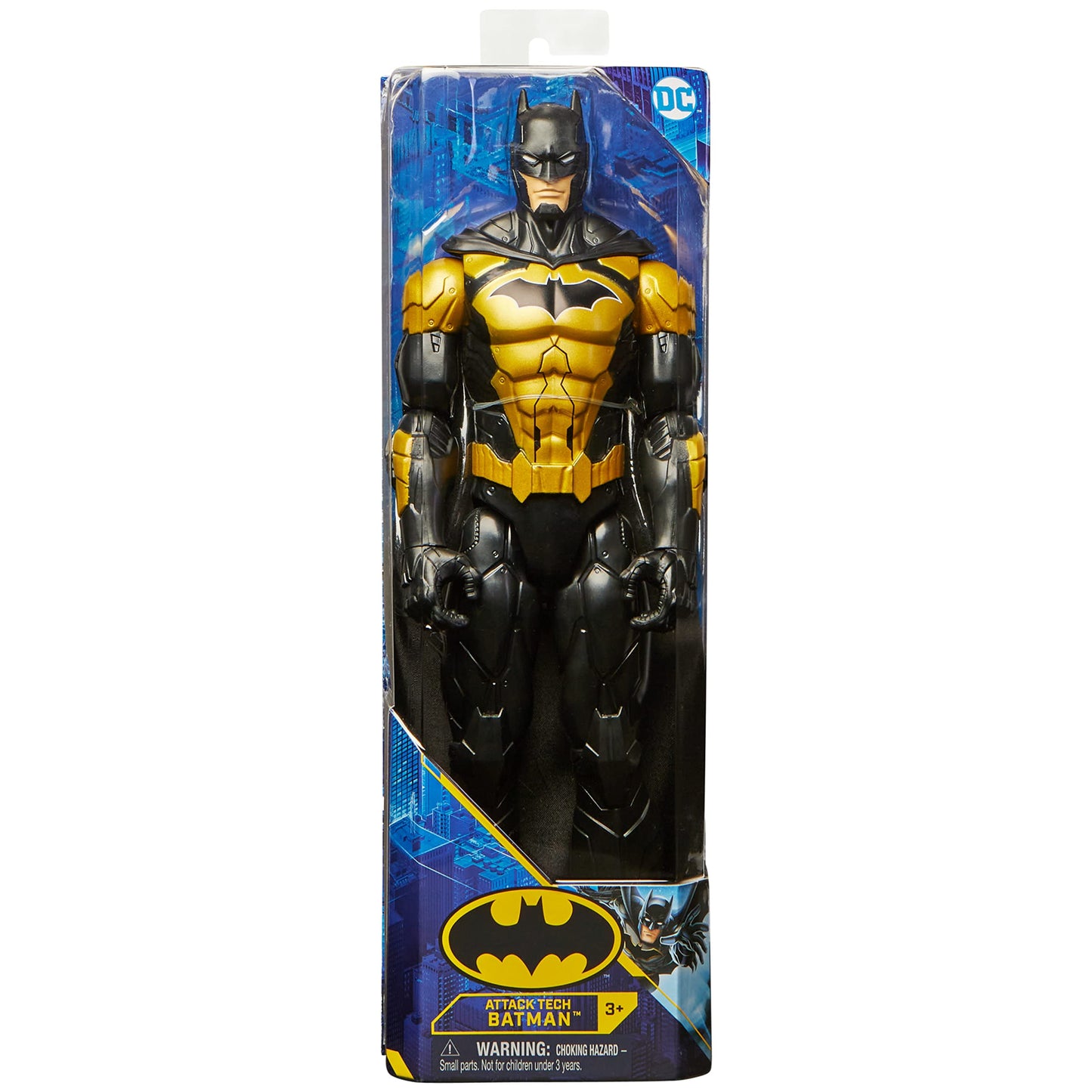 DC Comics Batman 12-Inch Attack Tech Batman Action Figure (Black Suit) – 11-Point Articulation