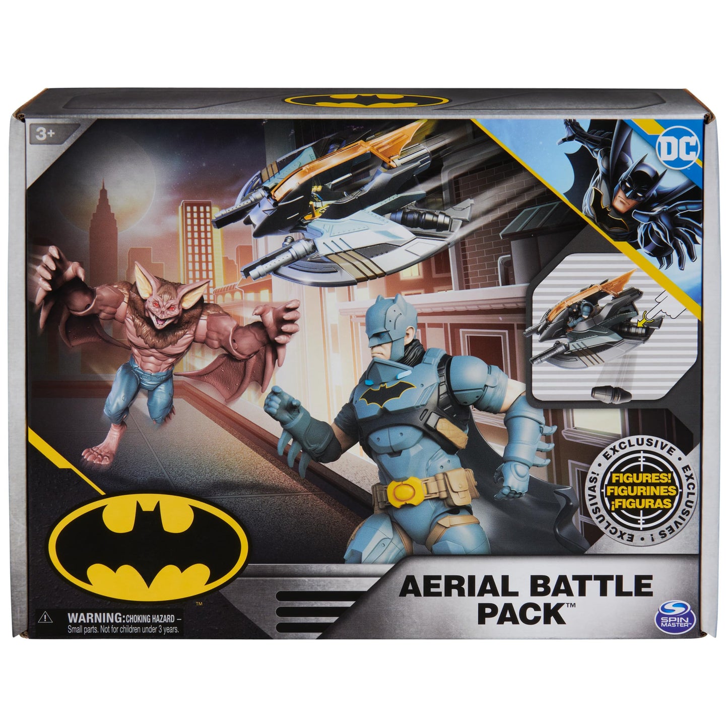 DC Comics Batman Aerial Battle Pack – Batwing Vehicle & 4-Inch Batman & Man-Bat (Amazon Exclusive)