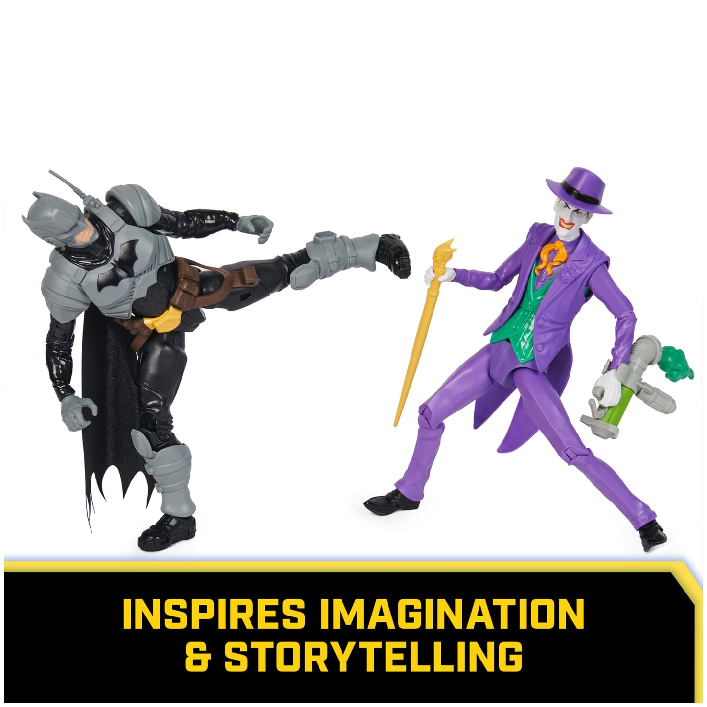 DC Comics Batman Adventures: Batman vs The Joker Action Figures Set — 2 Figures, 12 Armor Accessories