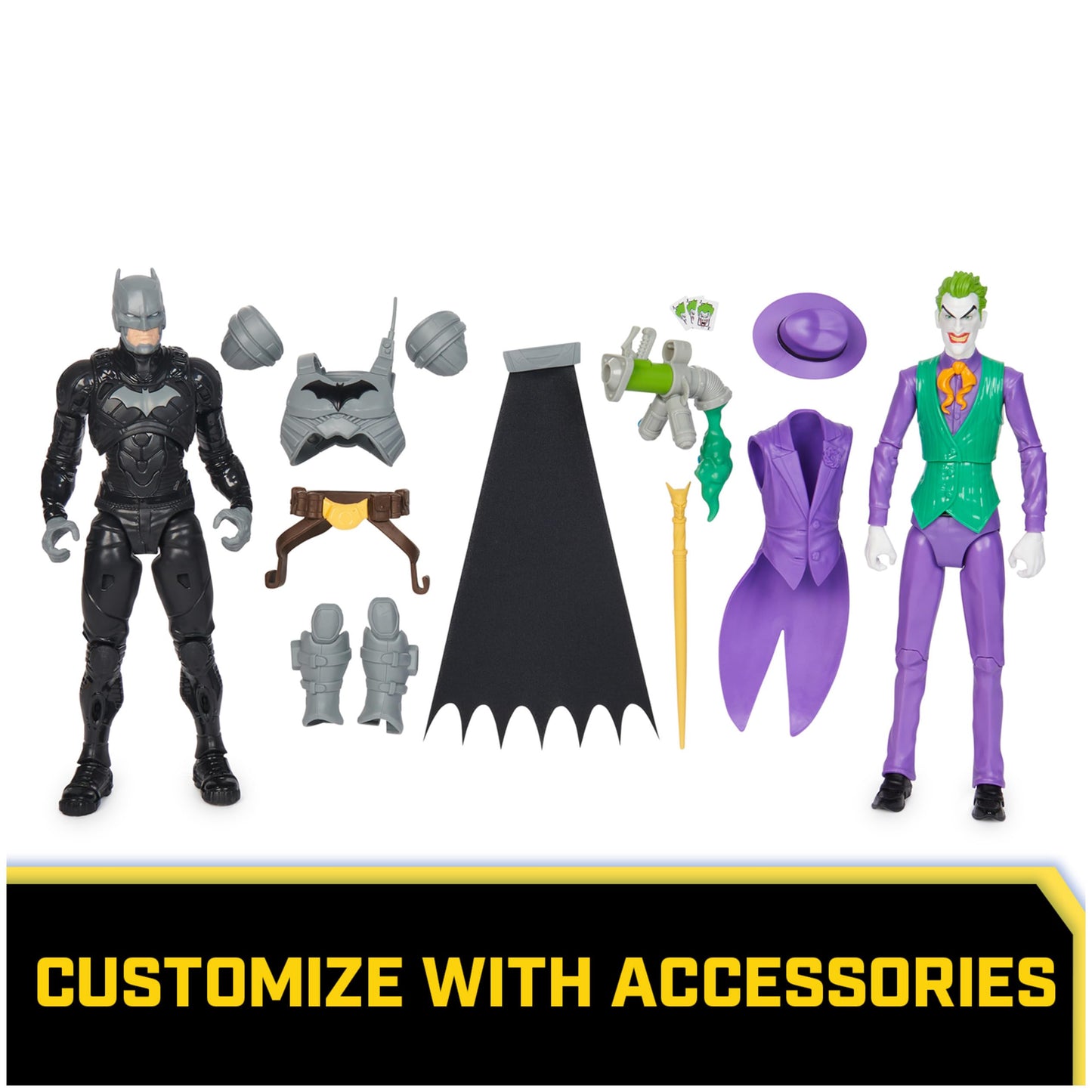 DC Comics Batman Adventures: Batman vs The Joker Action Figures Set — 2 Figures, 12 Armor Accessories