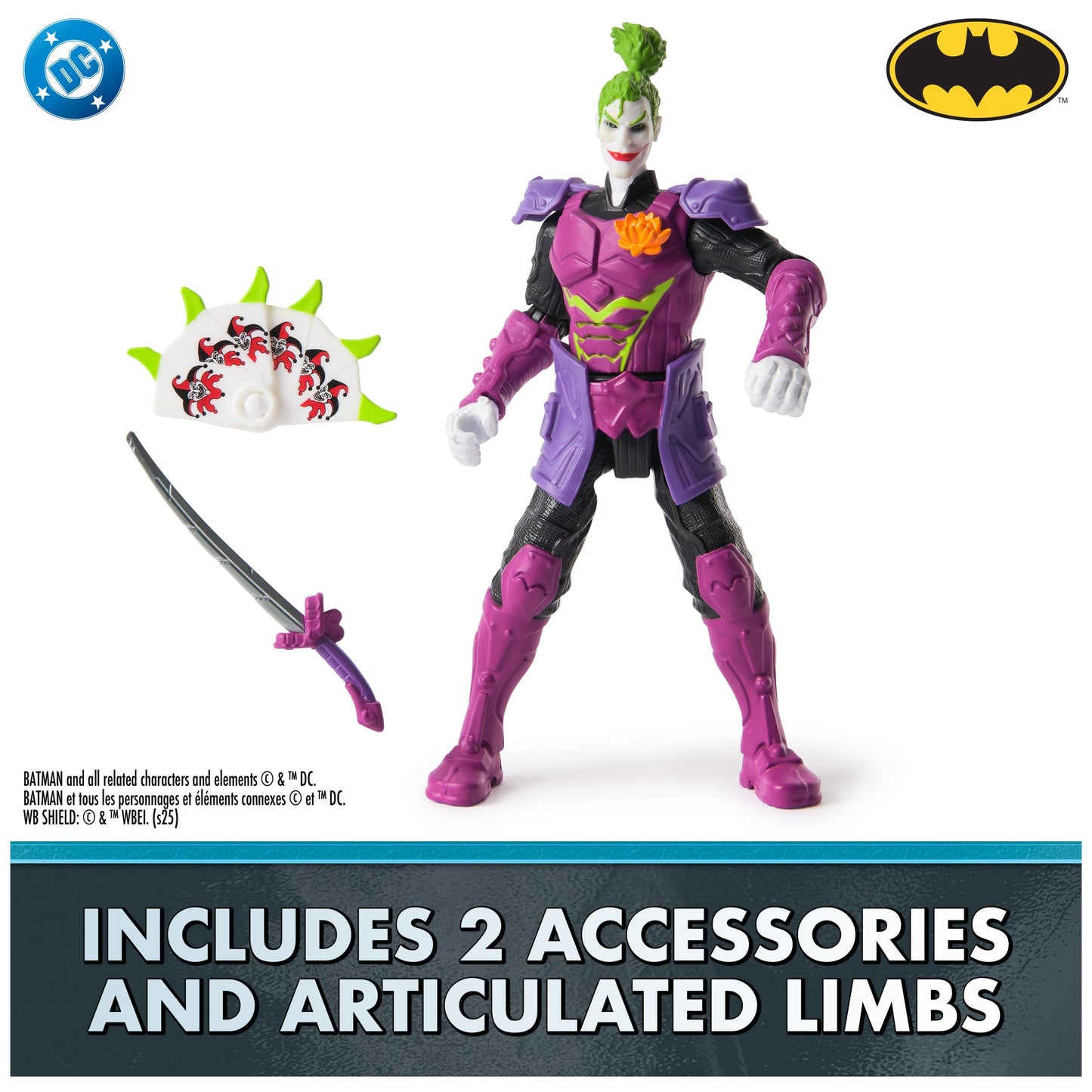 DC Comics Batman Battle Clash 6-Inch Ninja Strike Action Figure with 2 Ninja Accessories