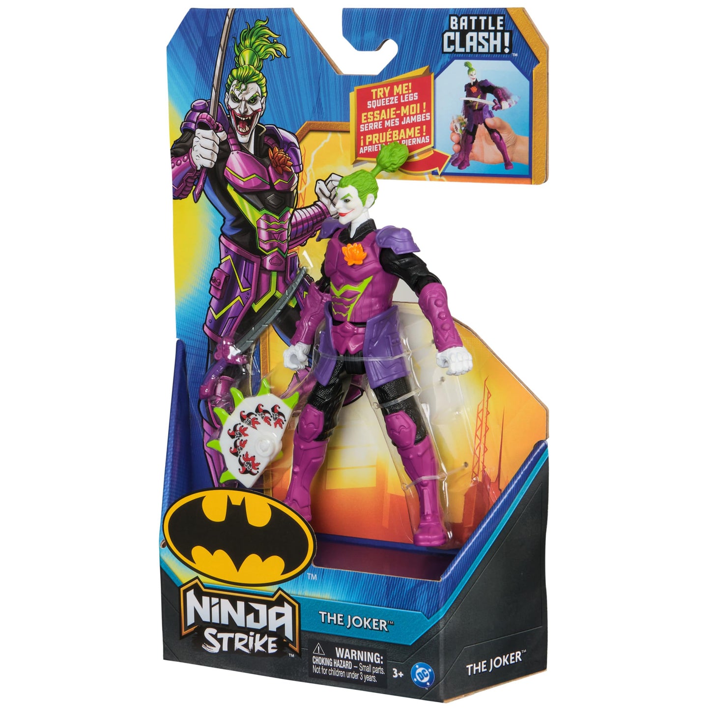 DC Comics Batman Battle Clash 6-Inch Ninja Strike Action Figure with 2 Ninja Accessories