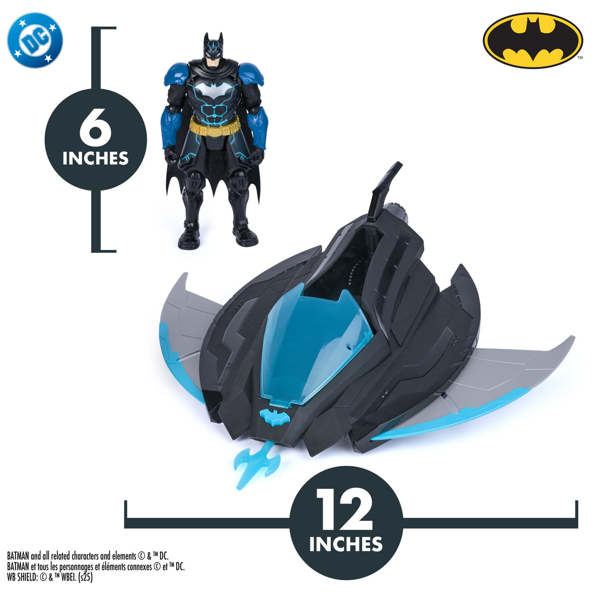 DC Comics Batman Ninja Strike Katana Blade Batwing with 6-Inch Ninja Batman Figure — 12-Inch Vehicle Playset