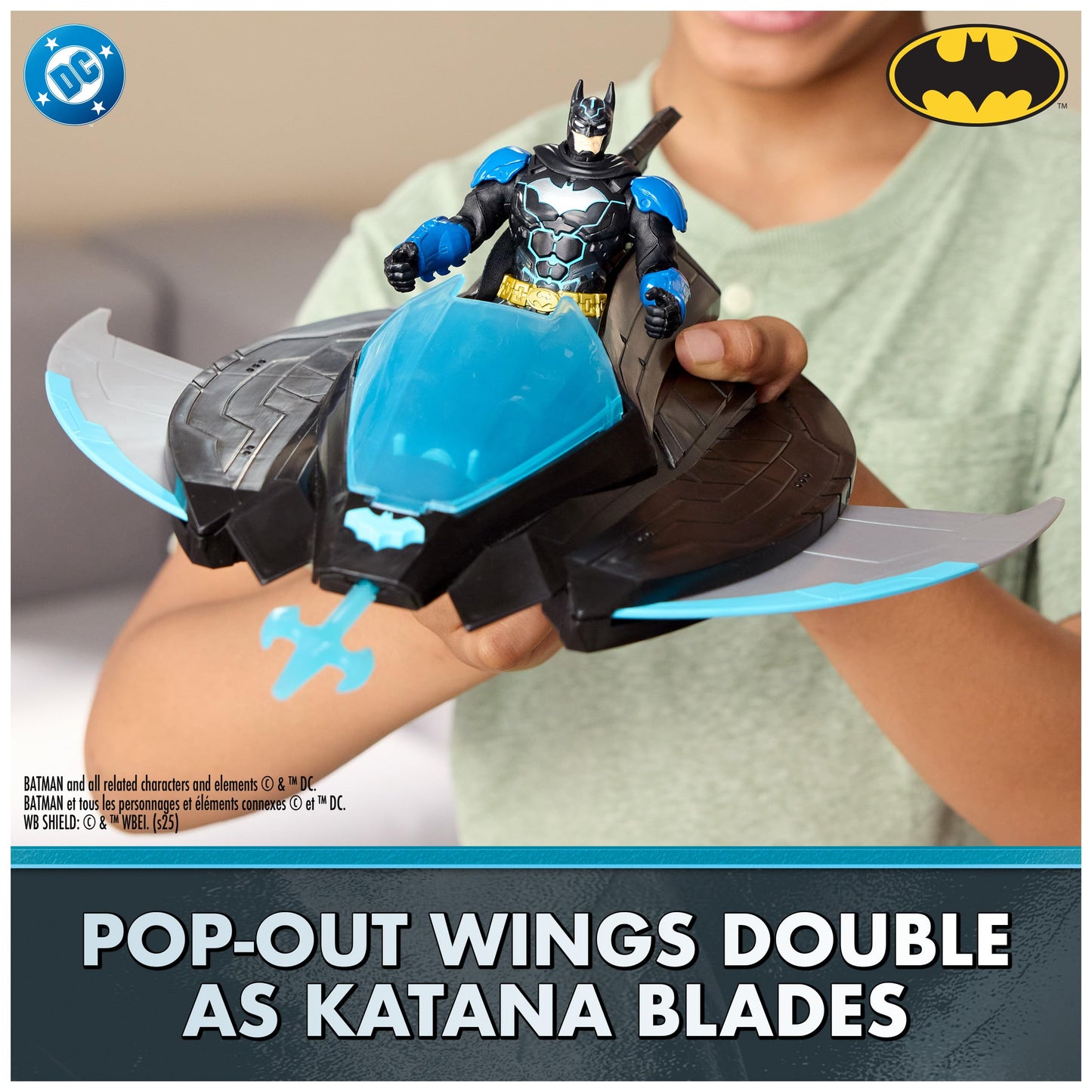 DC Comics Batman Ninja Strike Katana Blade Batwing with 6-Inch Ninja Batman Figure — 12-Inch Vehicle Playset