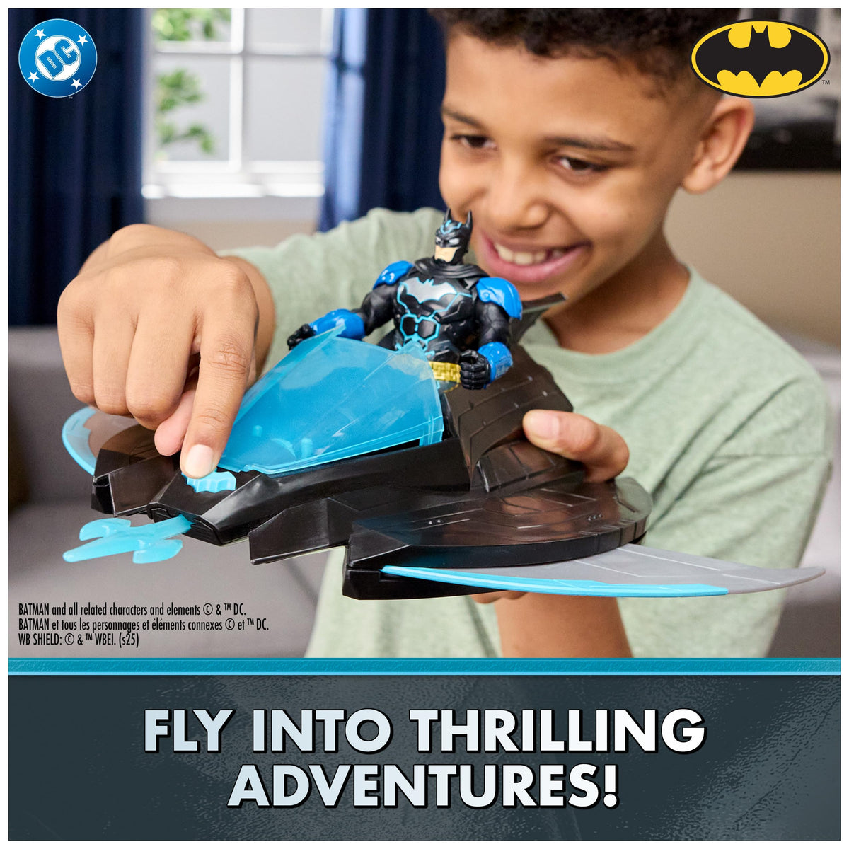 DC Comics Batman Ninja Strike Katana Blade Batwing with 6-Inch Ninja Batman Figure — 12-Inch Vehicle Playset