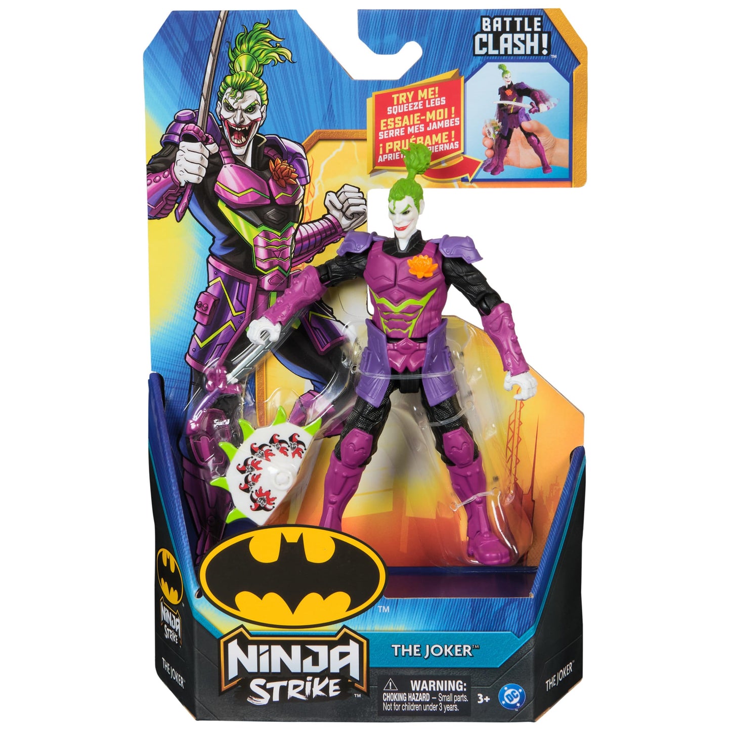 DC Comics Batman Battle Clash 6-Inch Ninja Strike Action Figure with 2 Ninja Accessories
