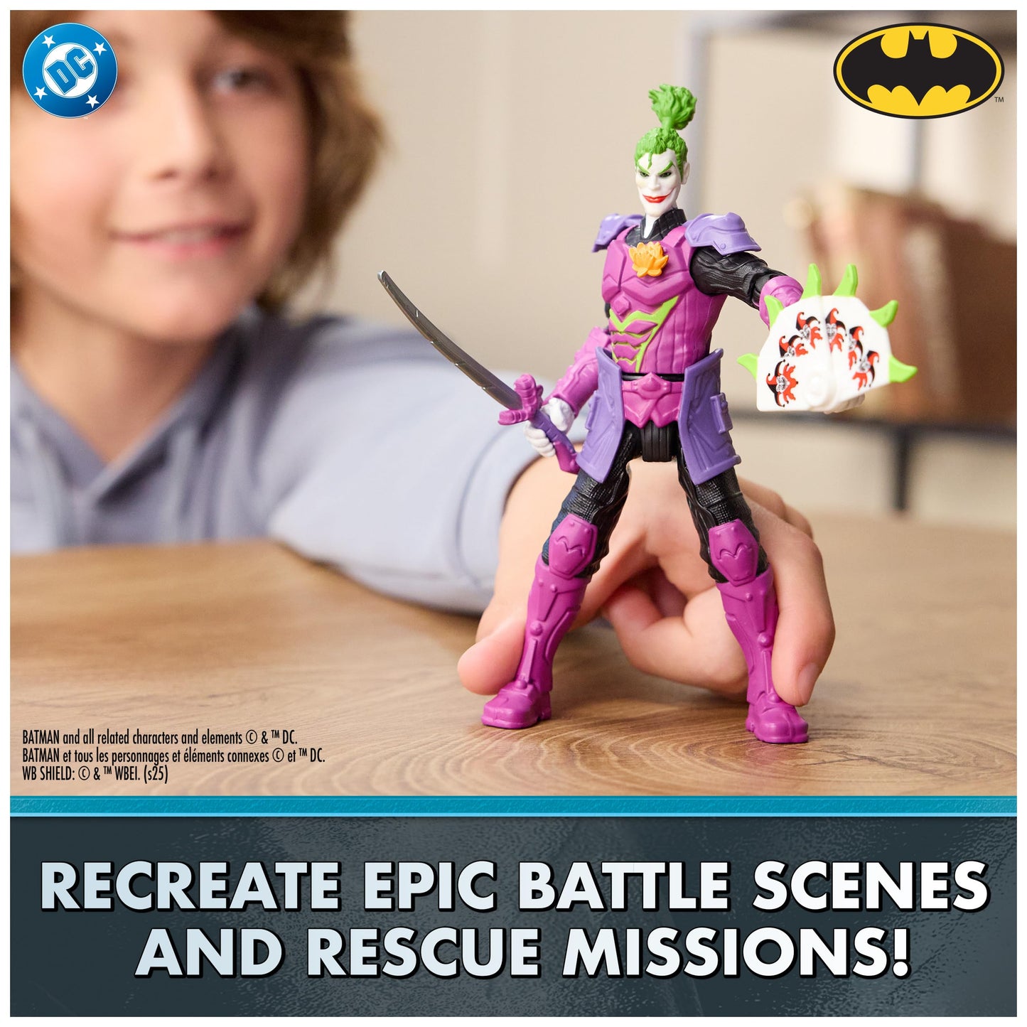 DC Comics Batman Battle Clash 6-Inch Ninja Strike Action Figure with 2 Ninja Accessories