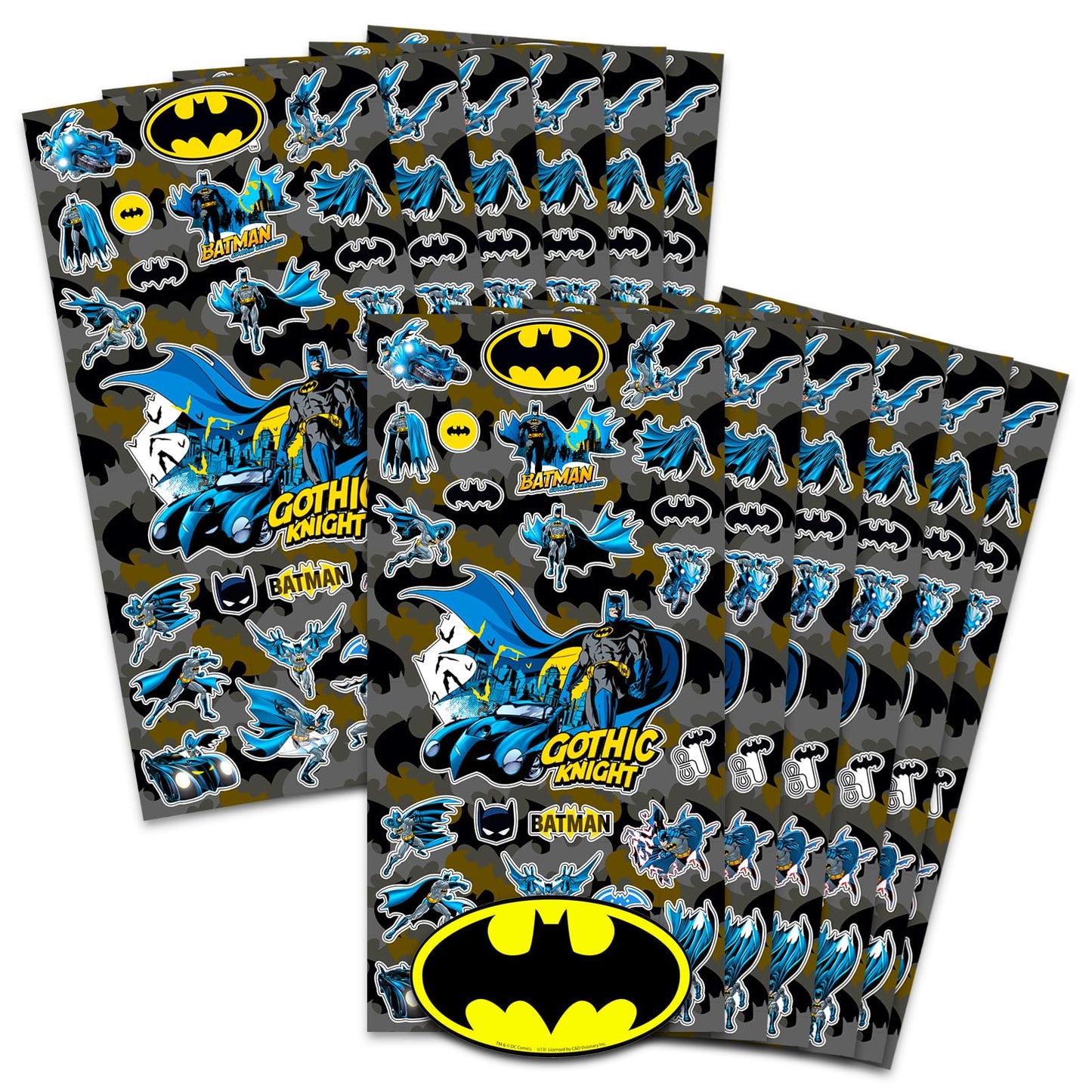 DC Comics Batman Party Favors Bundle — 12 Pack Batman Sticker Sheets for Kids’ Birthday Parties | Batman Party Supplies