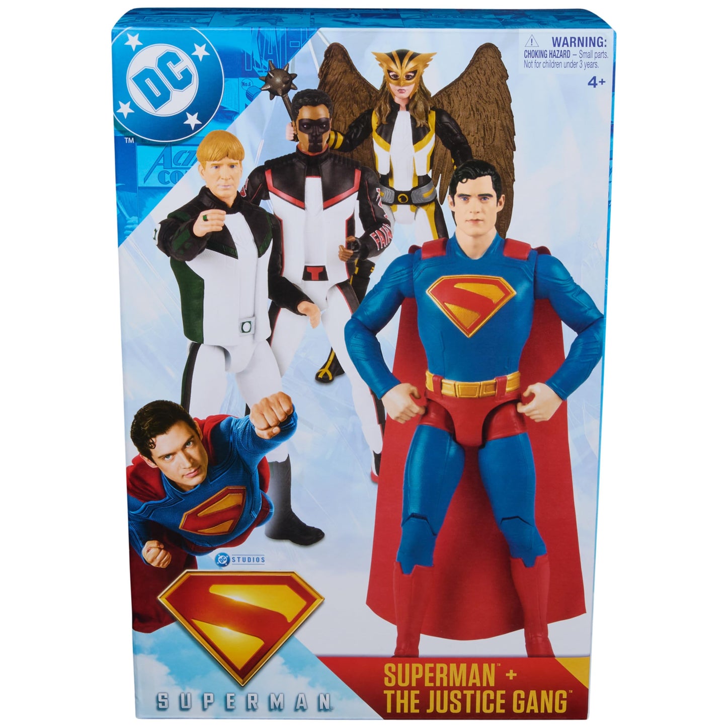 DC Comics 12-Inch 4-Pack Action Figures – Superman, Green Lantern, Hawkgirl & Mr. Terrific