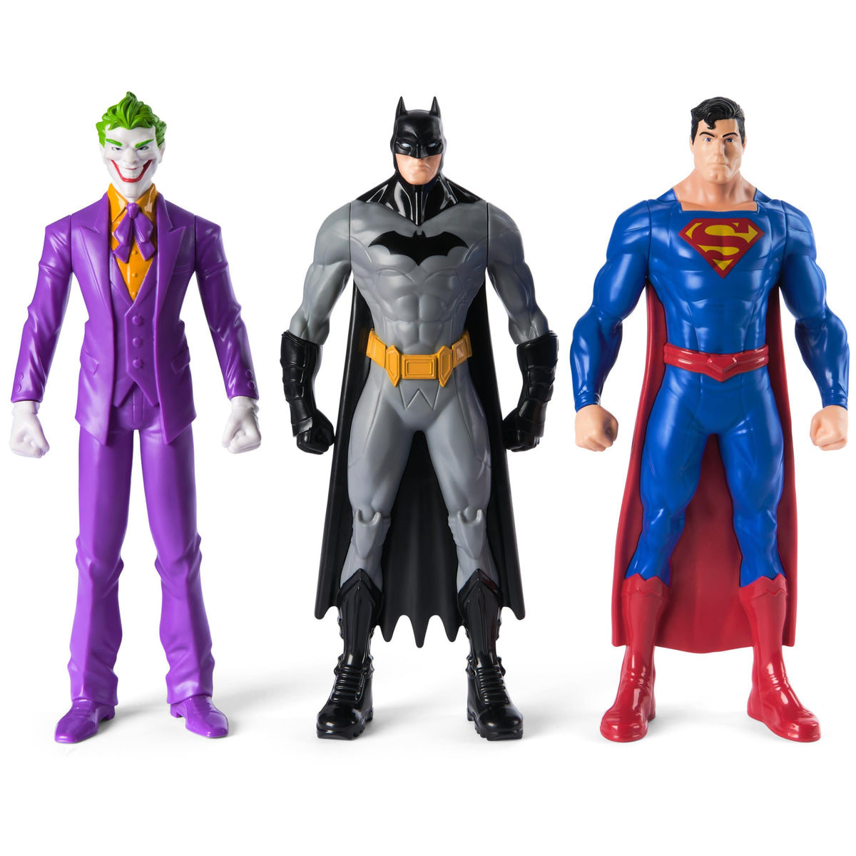 DC Comics The Joker Batman and Superman 3-Pack Action Figures – 9.5-Inch Collectible Set