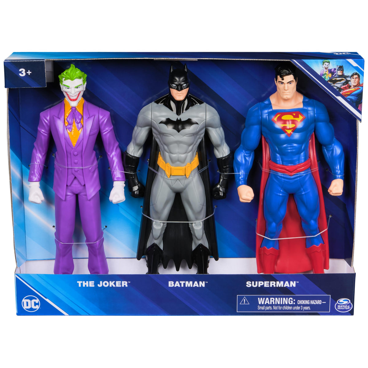 DC Comics The Joker Batman and Superman 3-Pack Action Figures – 9.5-Inch Collectible Set