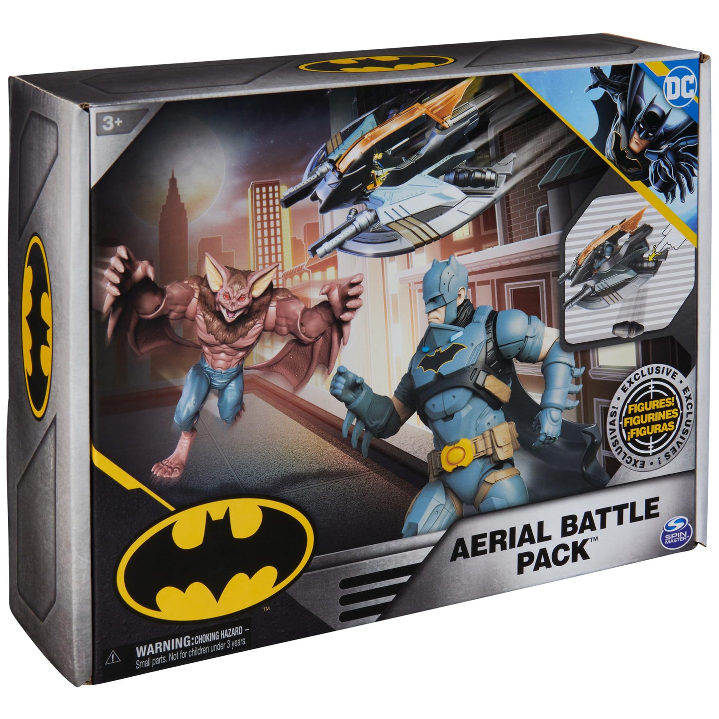 DC Comics Batman Aerial Battle Pack – Batwing Vehicle & 4-Inch Batman & Man-Bat (Amazon Exclusive)