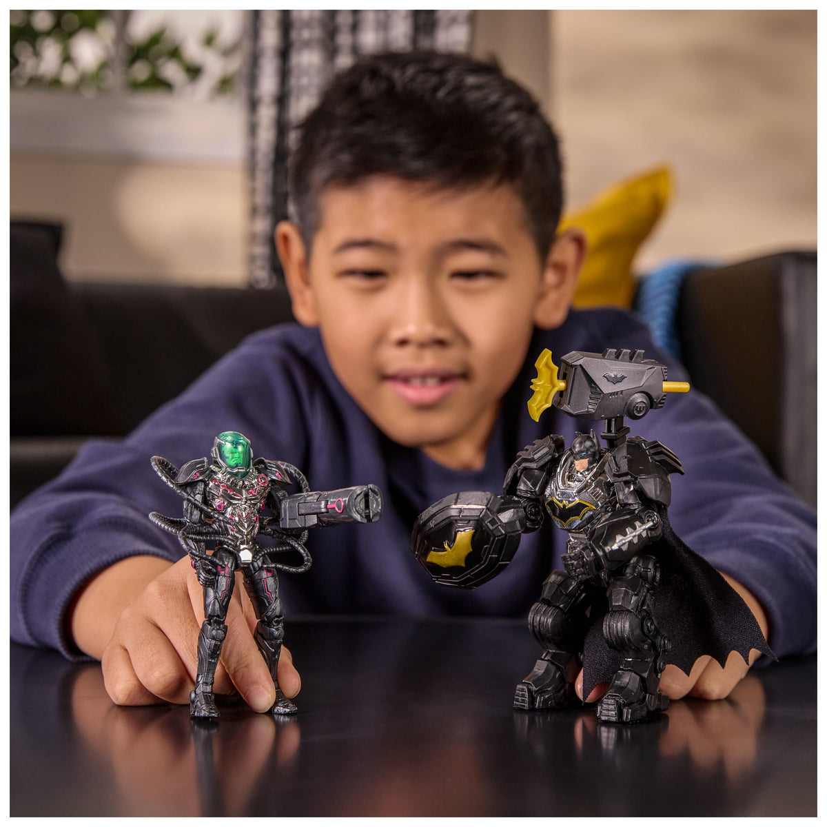 DC Comics Metal Force Brainiac & Lex Luthor vs Batman & Superman 4-Inch Action Figure Set | Exclusive Accessories