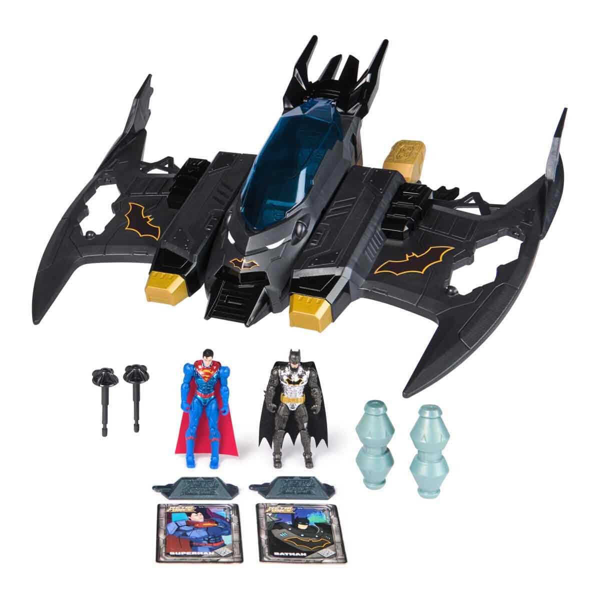 DC Comics Metal Force Transforming Batwing – 2-in-1 Playset with Batman & Superman