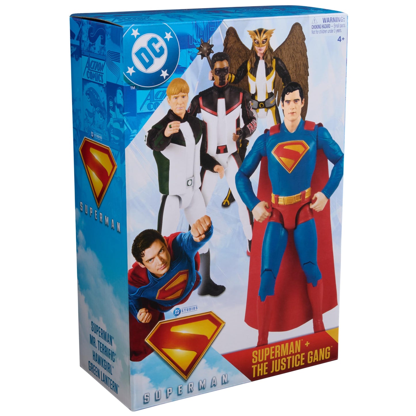 DC Comics 12-Inch 4-Pack Action Figures – Superman, Green Lantern, Hawkgirl & Mr. Terrific