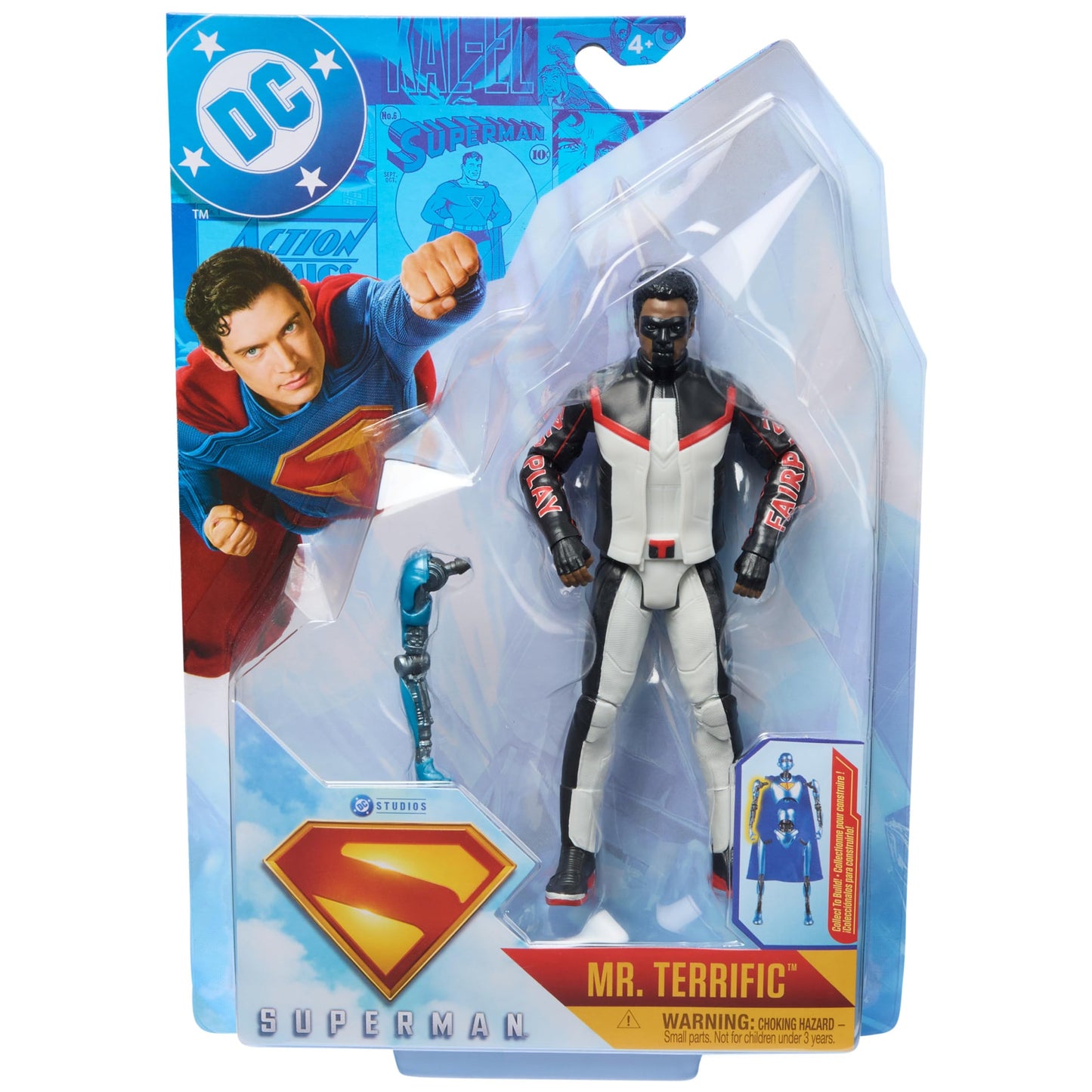 DC Comics Superman 6-Inch Action Figure – Authentic Movie Styling, Includes Mr. Terrific & More