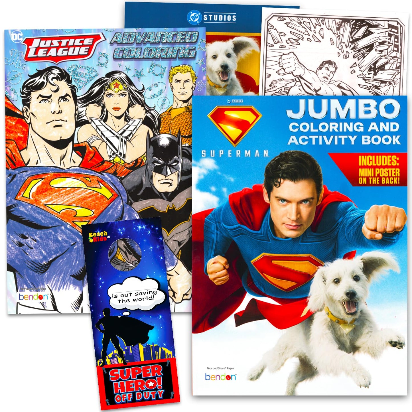 DC Comics Superman Coloring and Activity Book Set (2 Books) – 96 Pages Each