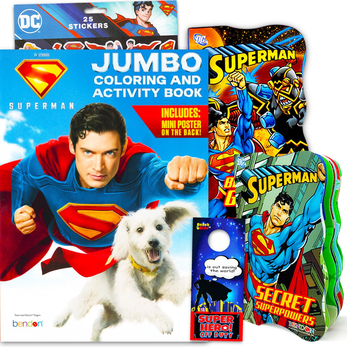 DC Comics Superman Coloring & Activity Book Set for Kids 4-8