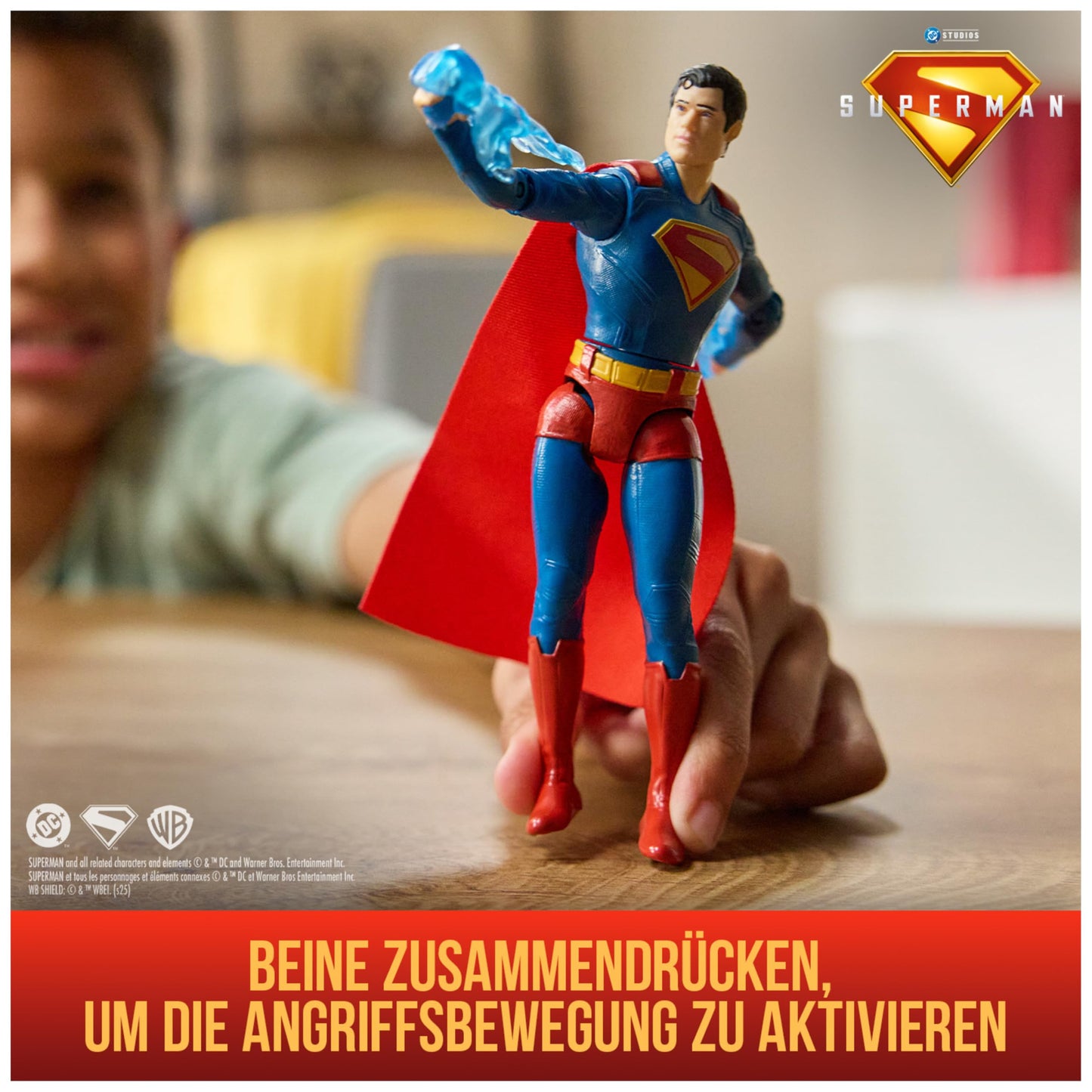 DC Comics Superman Epic Strike Action Figure – 6-Inch, Authentic Movie Styling, Includes 2 Accessories