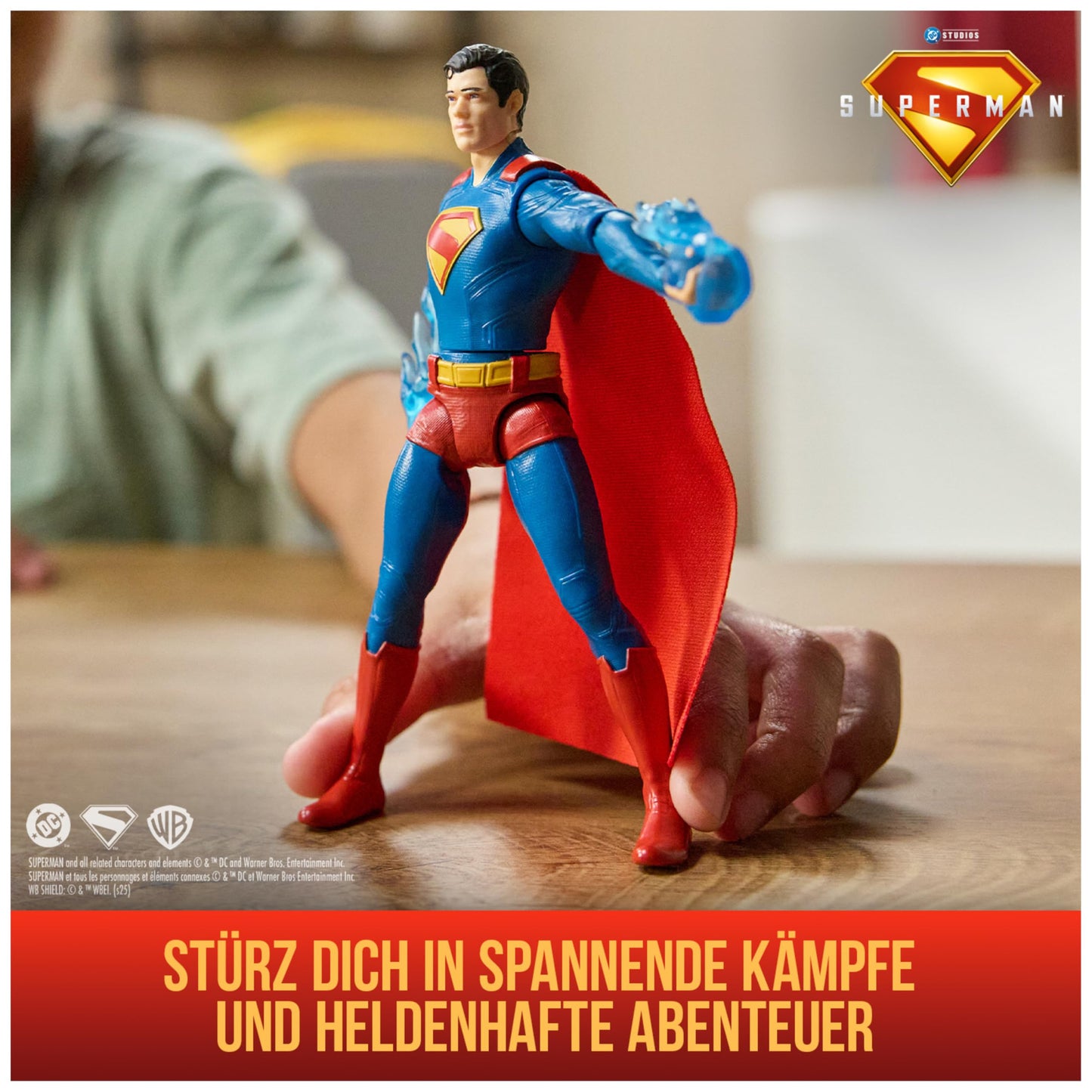 DC Comics Superman Epic Strike Action Figure – 6-Inch, Authentic Movie Styling, Includes 2 Accessories