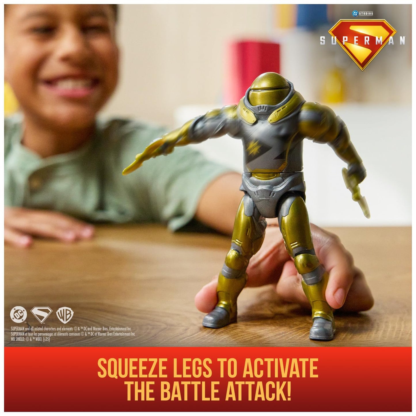 DC Comics Superman Hammer of Boravia Epic Strike Figure – 6-Inch with 2 Accessories