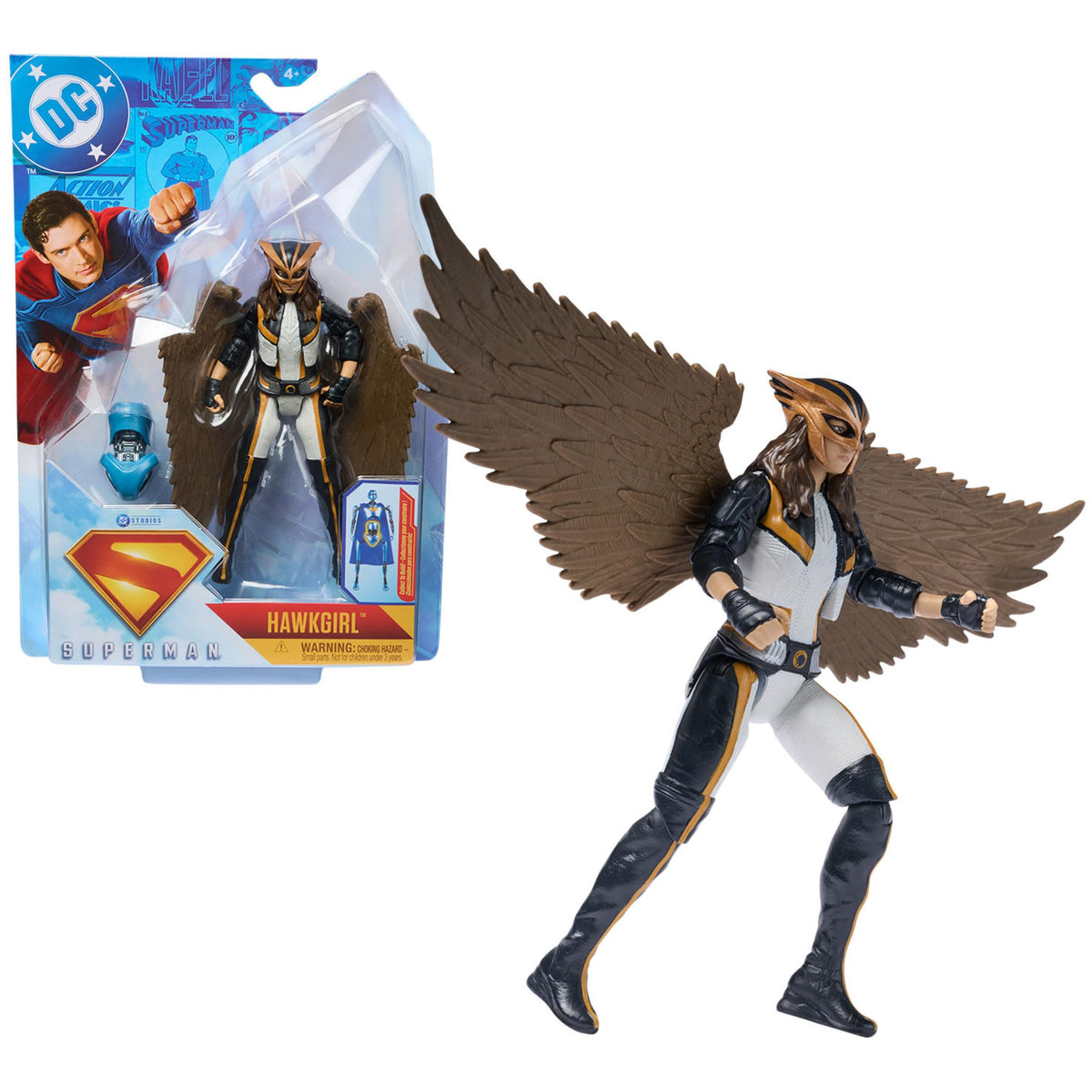 DC Comics Superman & Hawkgirl 6-Inch Action Figure – Authentic Movie Styling for Kids & Collectors