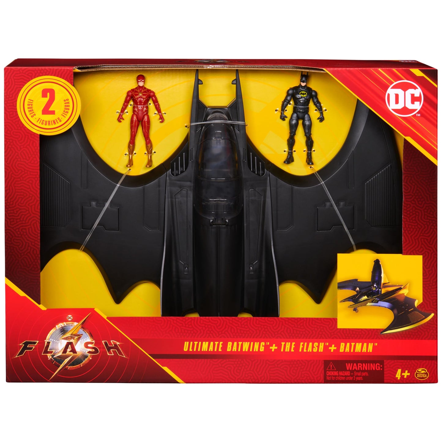 DC Comics The Flash Ultimate Batwing Set – The Flash & Batman 4-Inch Action Figures