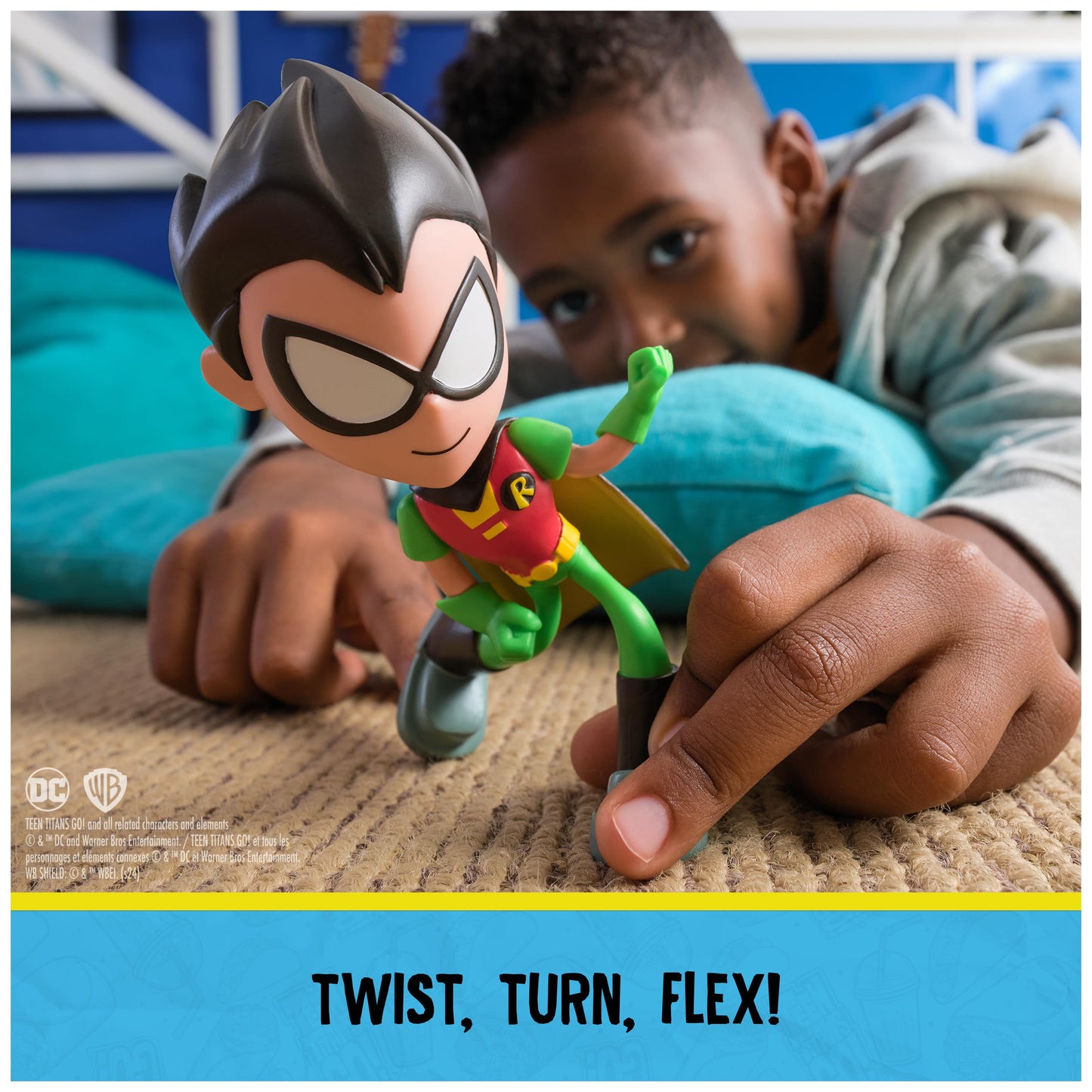 DC Comics Teen Titans Go! Twisty Titans Robin – Flexible 6-Inch Action Figure for Kids 4+