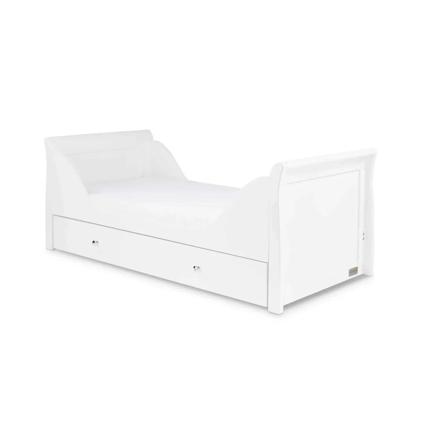 Ickle Bubba Snowdon Classic Cot Bed White - Premium Pocket Sprung Mattress