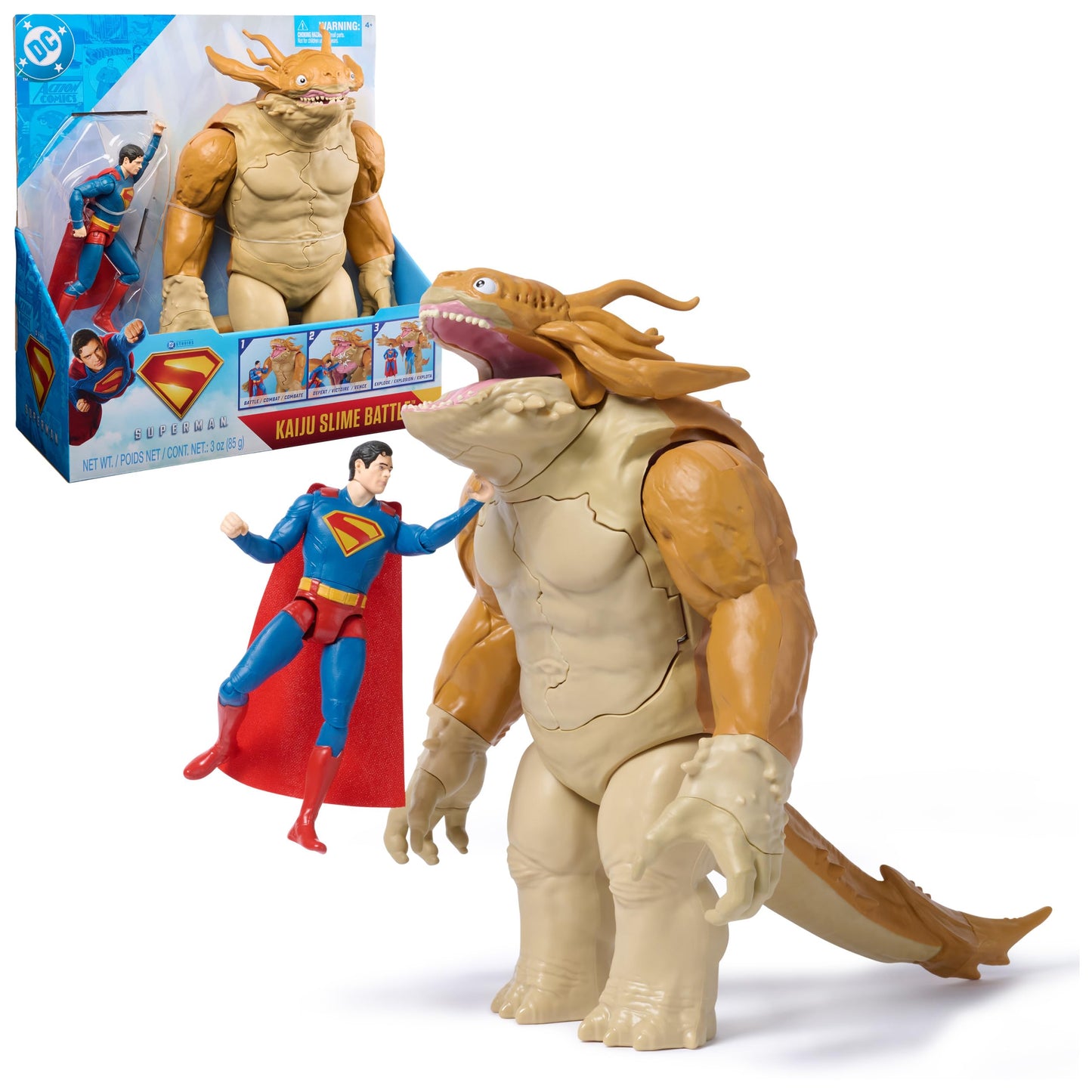DC Comics Superman Kaiju Slime Battle Action Figure Set – 12-Inch Kaiju & 6-Inch Superman