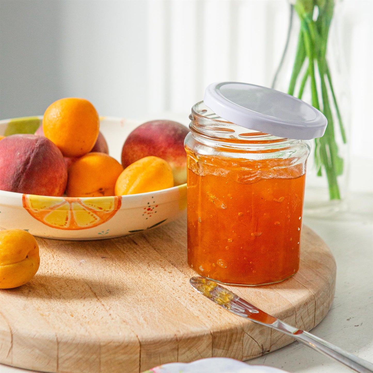 380ml Glass Jam Jars with Lids - Pack of 6