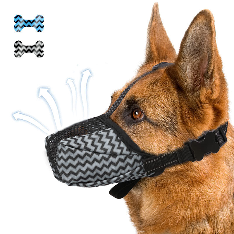 Dog Muzzle Air Mesh Breathable Muzzle For Medium Large Sized Dogs To Anti  Prevent Biting Barking Chewing Soft Basket Muzzle For German Shepherd Dog With Reflective  Adjustable Strap