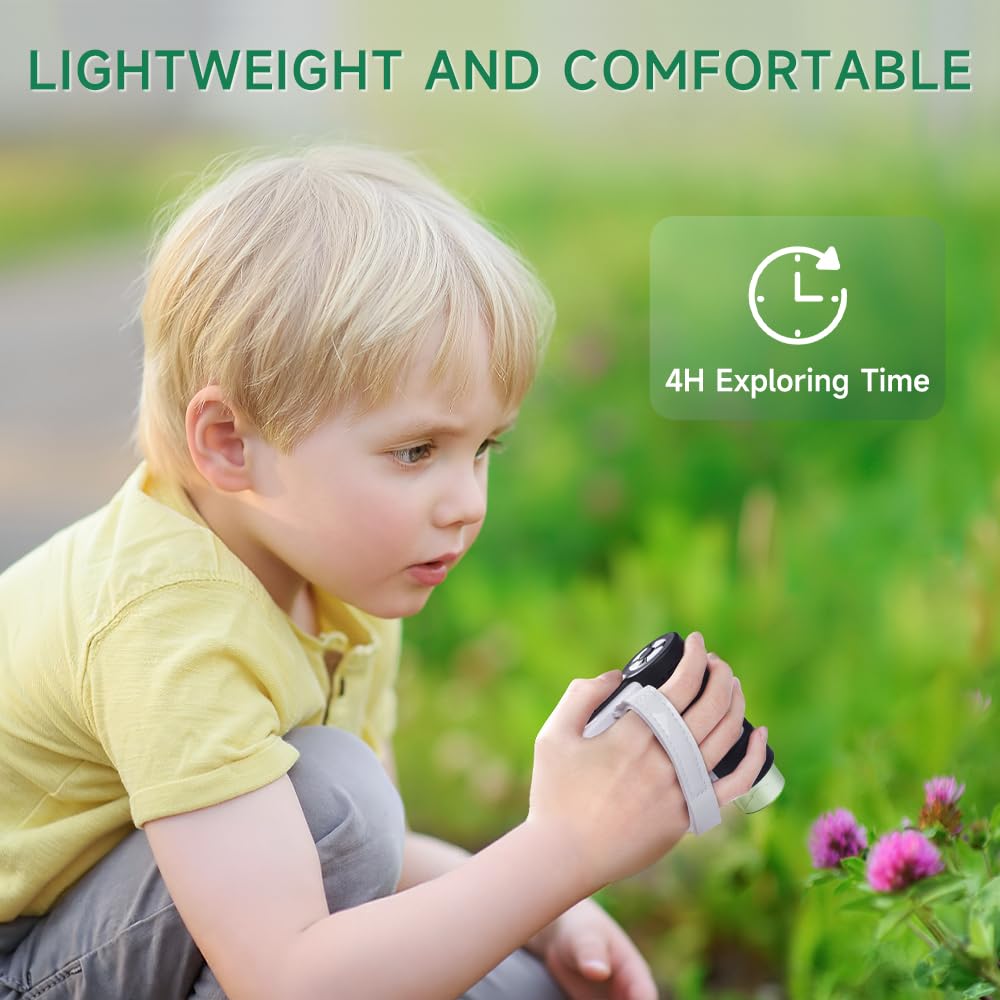 Dcorn 3-in-1 1000X Handheld Kids Microscope with 2in LCD – Portable Educational Microscope