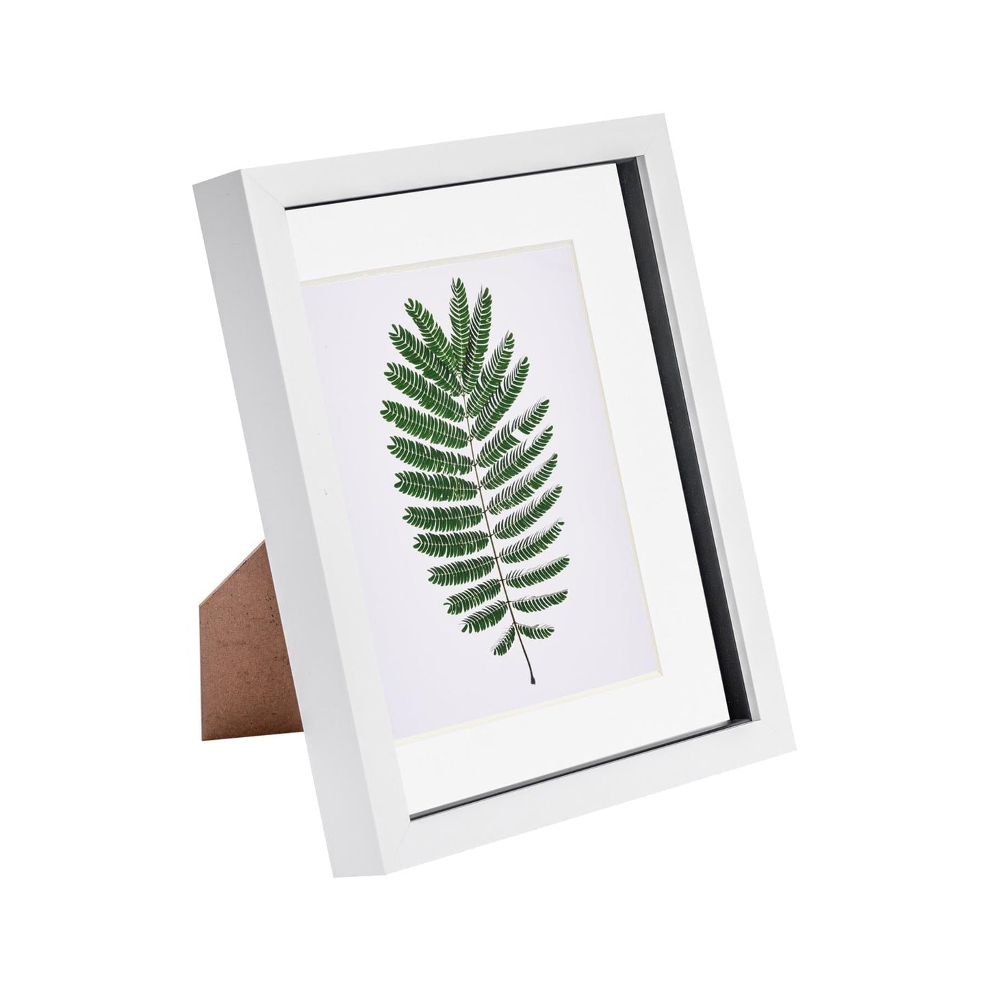 8" x 10" White 3D Box Photo Frame - with 5" x 7" Mount