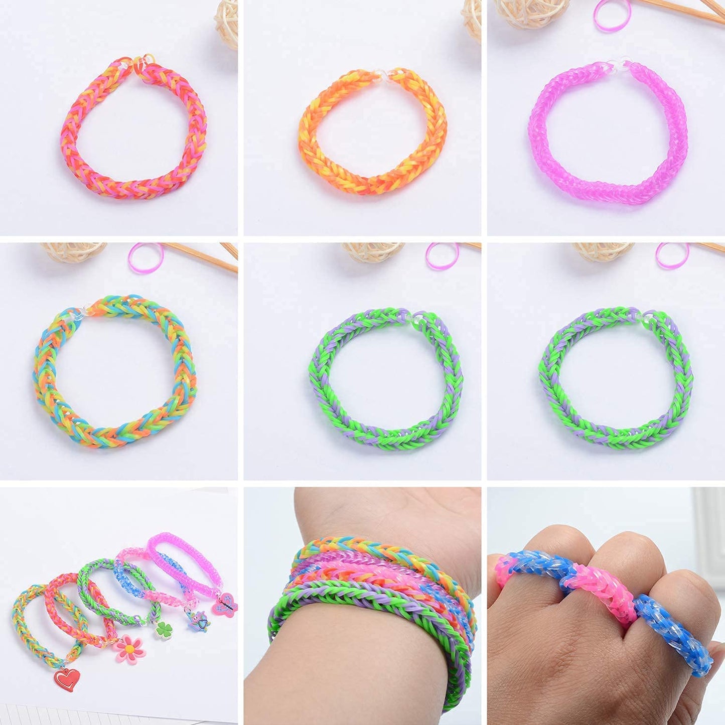 DDCOWP 11000+ Rubber Band Bracelet Kit – DIY Loom Bracelet Set with 28 Colors