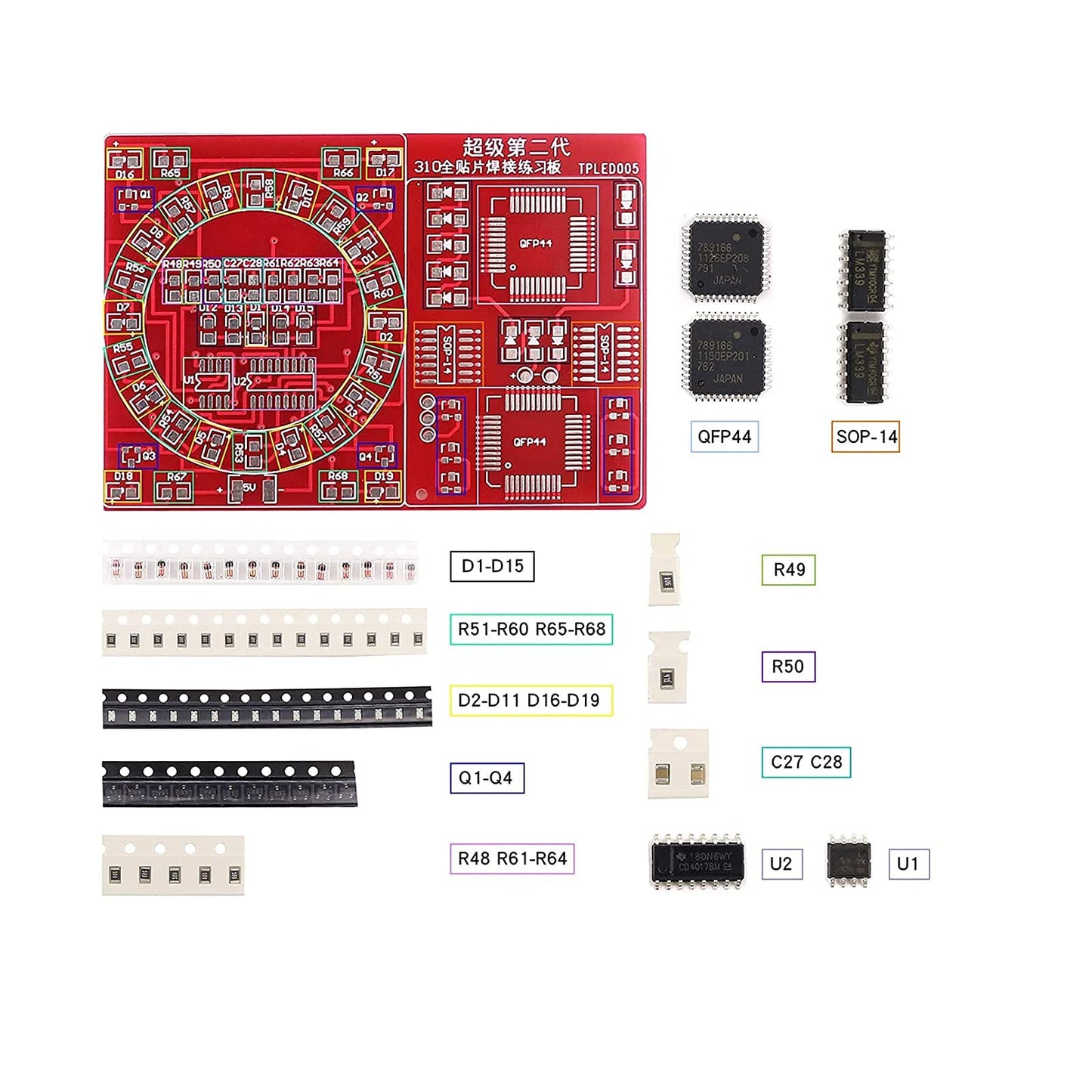D DZRCOXI Soldering Practice Kit – 3-Sets SMD SMT Training Boards