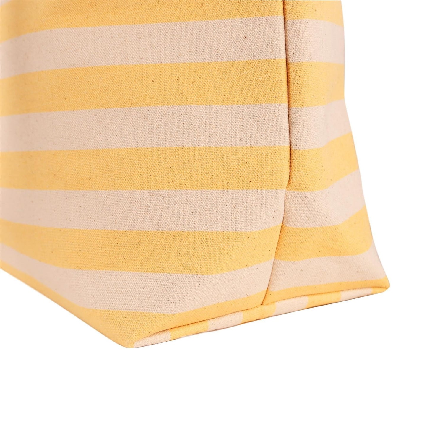 Large Striped Canvas Tote Beach Bag