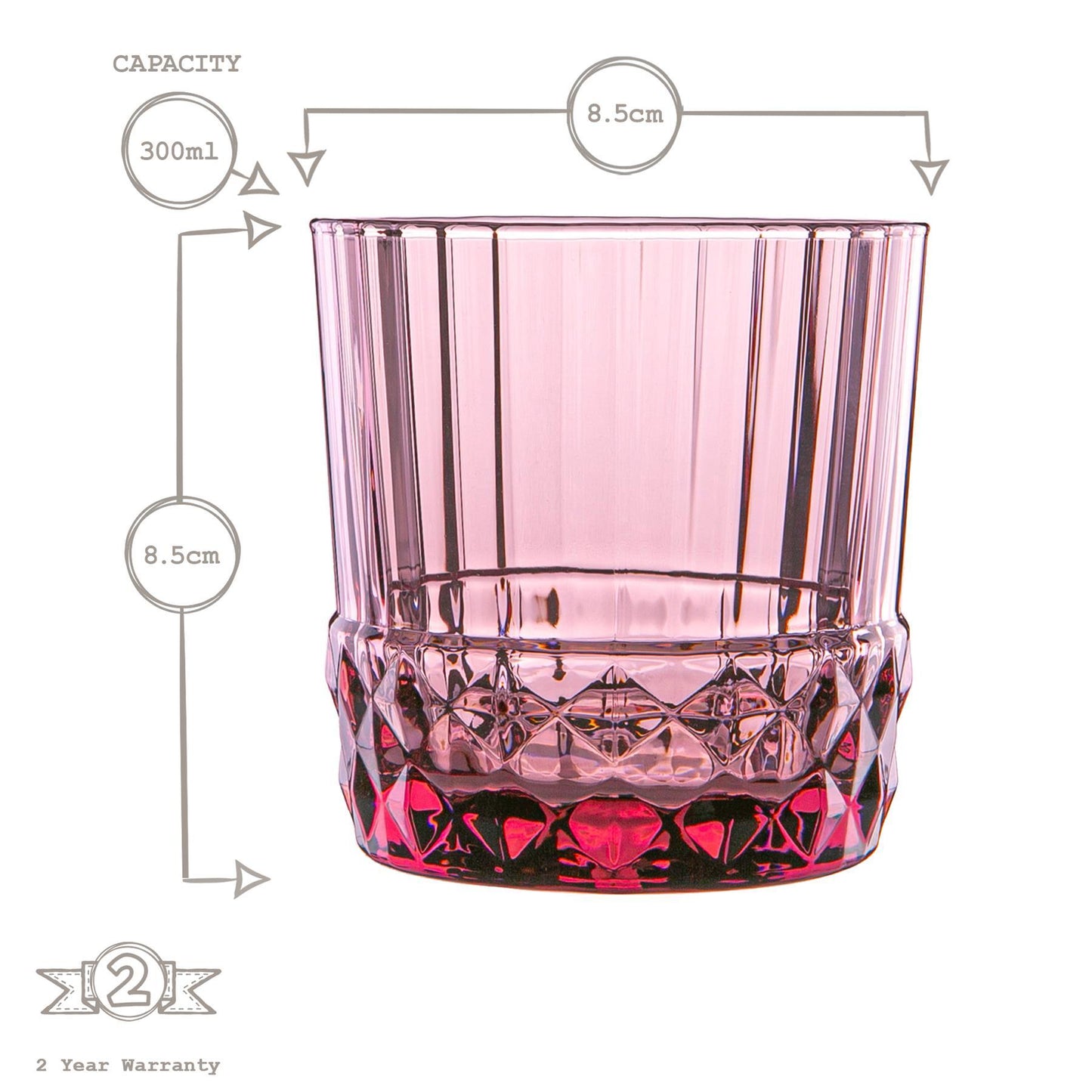300ml America '20s Tumbler Glasses - Pack of Six