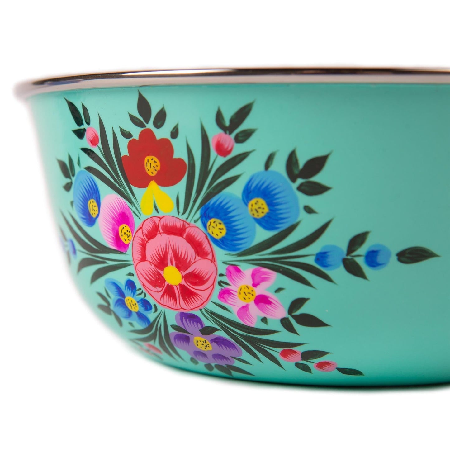 Pansy 21.5cm Stainless Steel Picnic Bowl