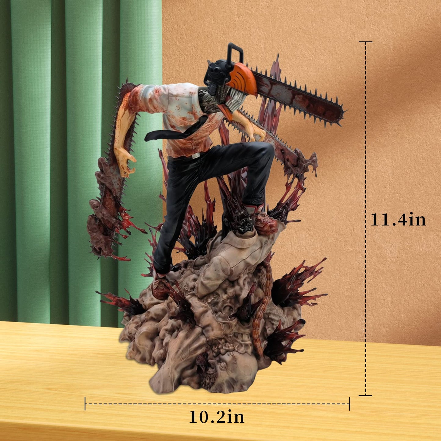 DEAMNAI Denji Figure – 11in PVC Statue | Chainsaw Man Anime Collectible & Gift