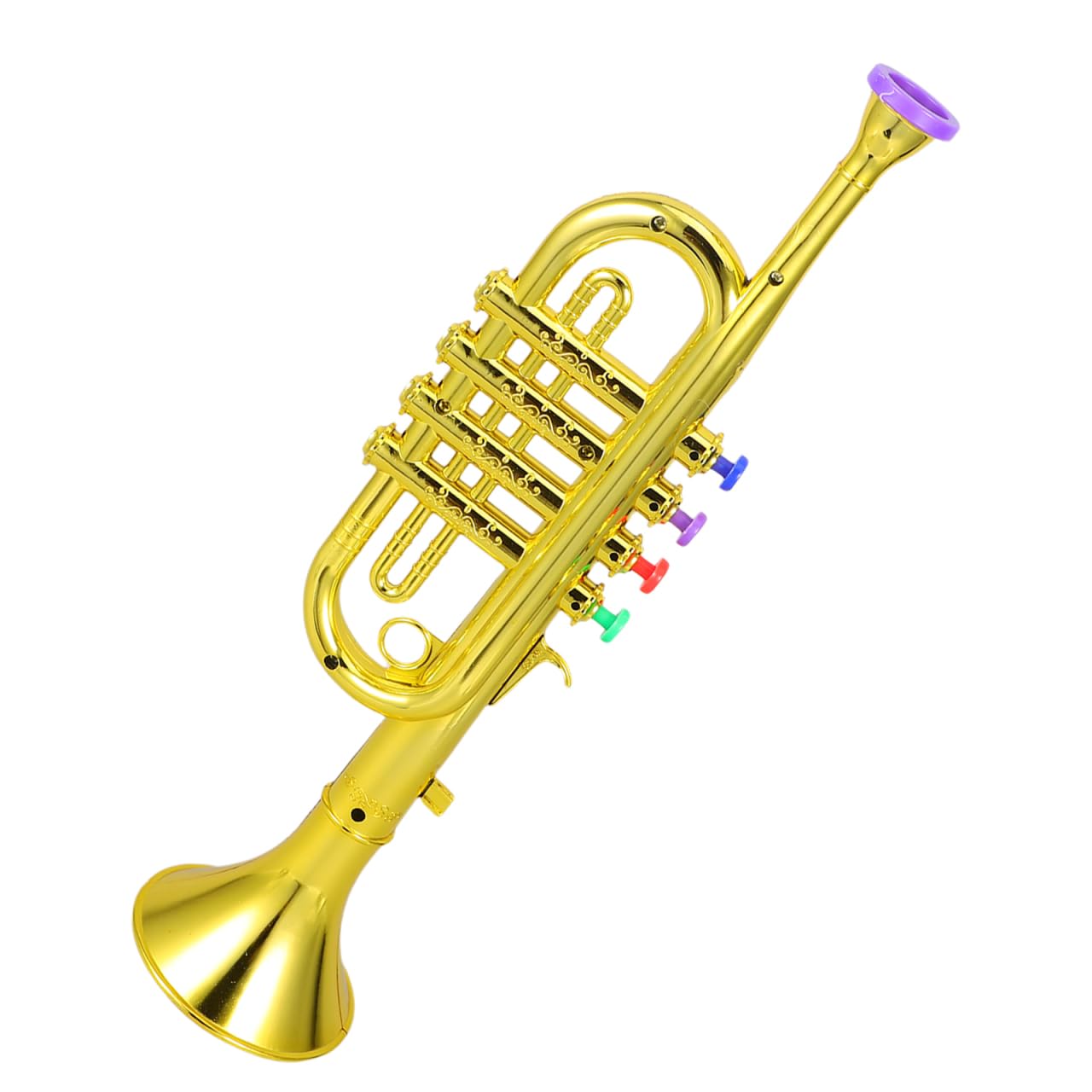 DEARMAMY Plastic Trumpet Toy with Color-Coded Keys – Easy Play for All Ages