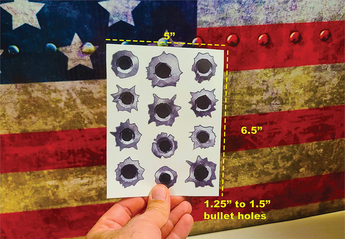 Decals by Haley 24 Pack Bullet Hole Stickers – Ultra-Realistic Car & Laptop Prank Decals